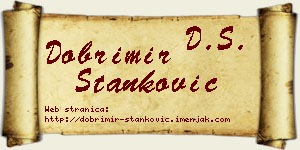 Dobrimir Stanković vizit kartica